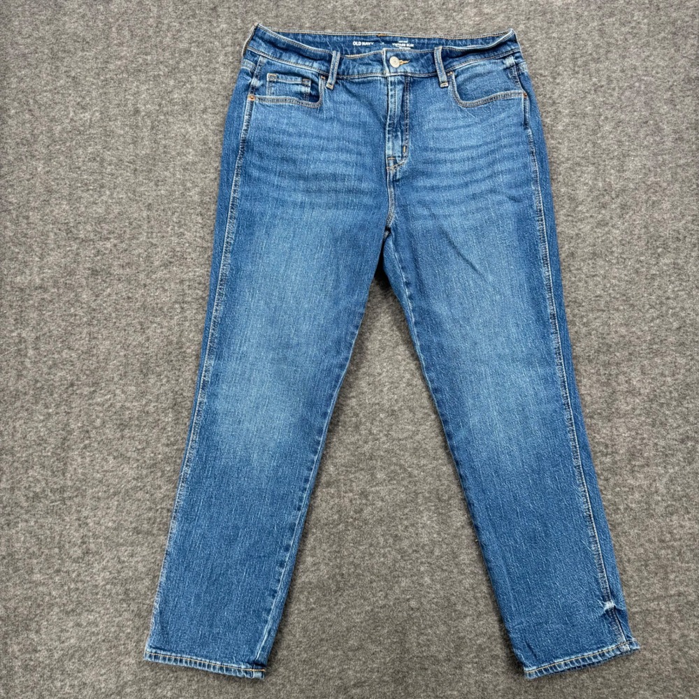 Old Navy Vintage Slim High Rise Medium Wash Blue Jeans Womens 8 Petite Crop